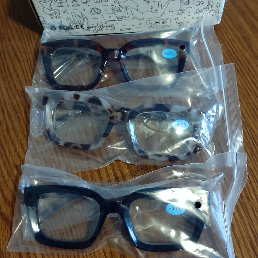 Brand New Four Pair of Readers +3.00